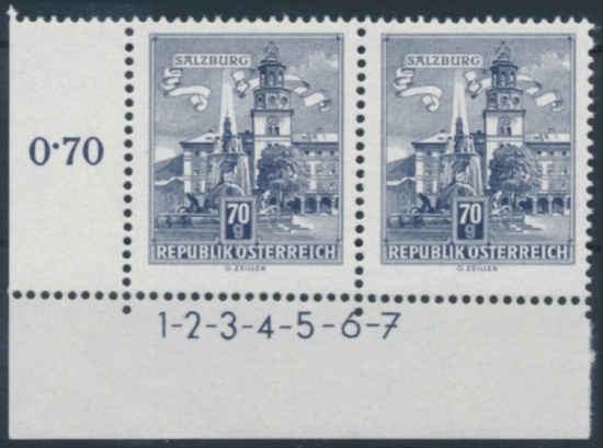 Briefmarke mit Symbolzahl(en)